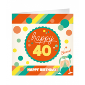 XL Wenskaart happy 40 jaar