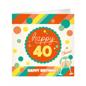 XL Wenskaart happy 40 jaar
