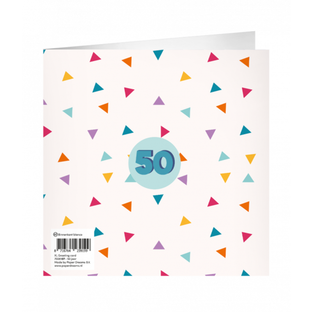 XL Wenskaart hoera 50 jaar