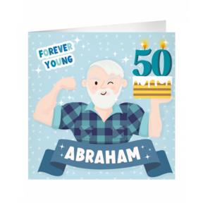 XL Wenskaart Abraham 50 jaar