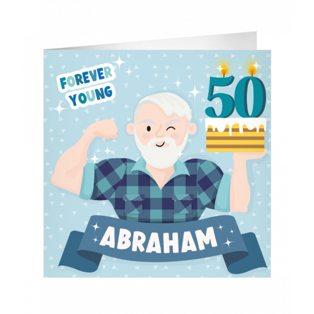 XL Wenskaart Abraham 50 jaar