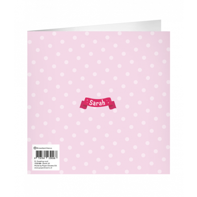 XL Wenskaart Sarah 50 jaar XL Wenskaart Sarah 50 jaar