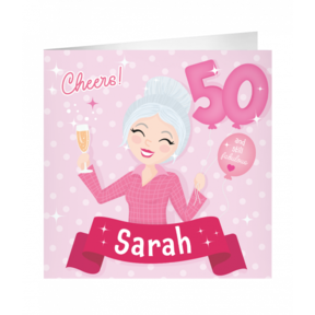 XL Wenskaart Sarah 50 jaar