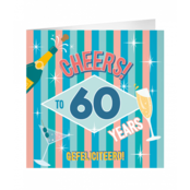 XL Wenskaart chears 60 years XL Wenskaart chears 60 years