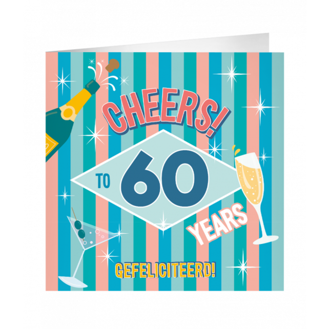 XL Wenskaart chears 60 years XL Wenskaart chears 60 years