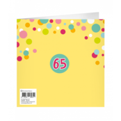 XL Wenskaart van harte 65 jaar