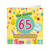 XL Wenskaart van harte 65 jaar