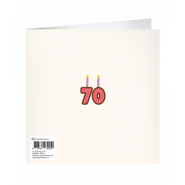 XL Wenskaart hoera 70 jaar