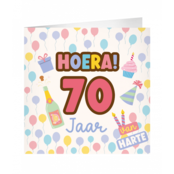 XL Wenskaart hoera 70 jaar