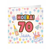 XL Wenskaart hoera 70 jaar