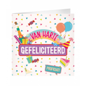 XL Wenskaart van harte gefeliciteerd