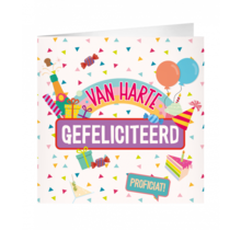 XL Wenskaart van harte gefeliciteerd