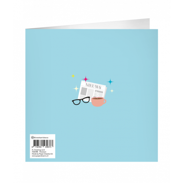 XL Wenskaart Gefeliciteerd met je pensioen XL Wenskaart Gefeliciteerd met je pensioen