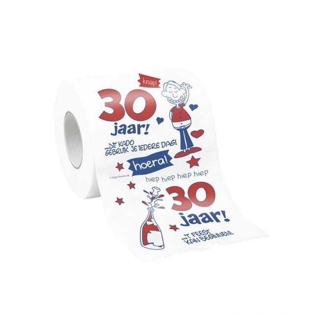 Toiletpapier 30 jaar - man Toiletpapier 30 jaar - man