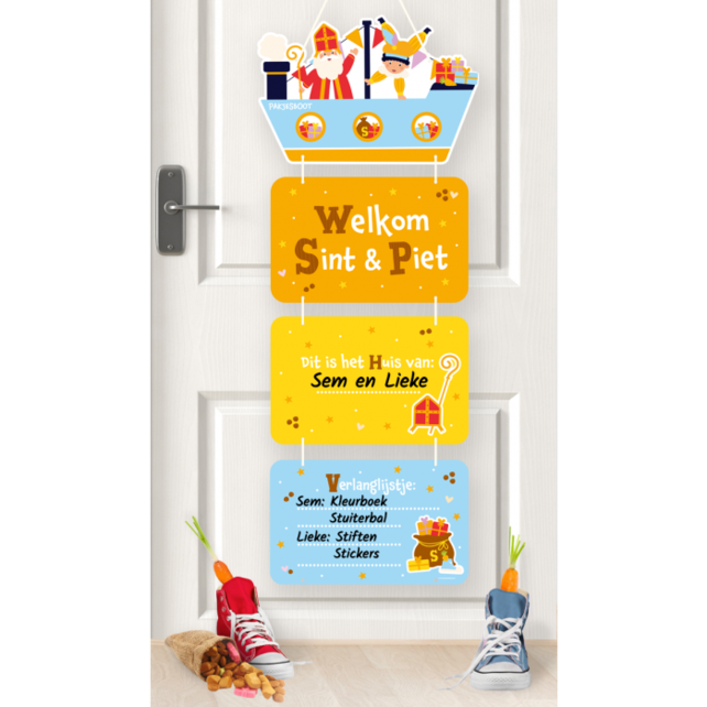 Deur decoratie - Sinterklaas