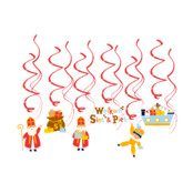 Swirl decoraties - Sinterklaas - 6 stuks