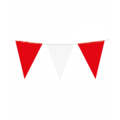 Vlaggenlijn rood wit 10 meter