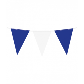 Vlaggenlijn blauw wit 10 meter