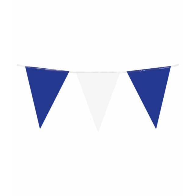 Vlaggenlijn blauw wit 10 meter