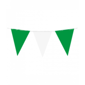 Vlaggenlijn groen wit 10 meter