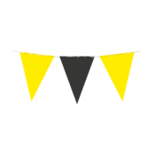 Vlaggenlijn geel zwart 10 meter