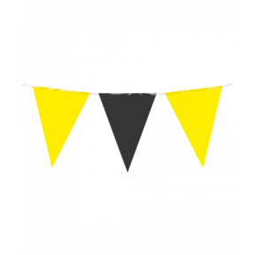 Vlaggenlijn geel zwart 10 meter