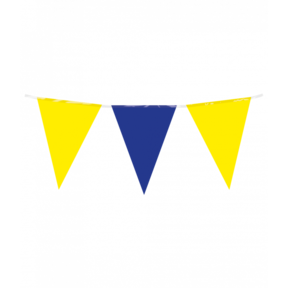 Vlaggenlijn blauw geel 10 meter
