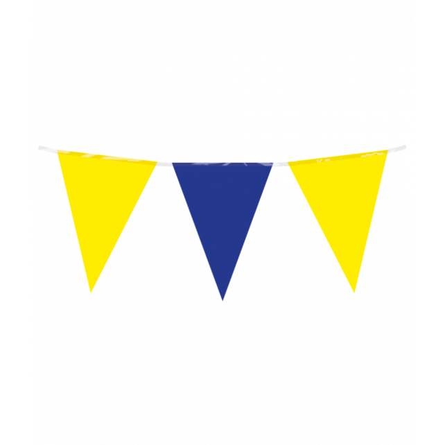 Vlaggenlijn blauw geel 10 meter