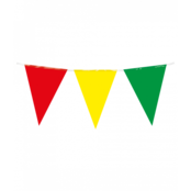 Vlaggenlijn rood, geel en groen 10 meter