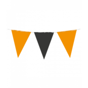 Vlaggenlijn oranje zwart 10 meter