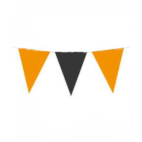 Vlaggenlijn oranje zwart 10 meter