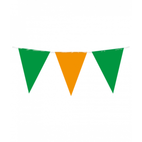 Vlaggenlijn oranje groen 10 meter