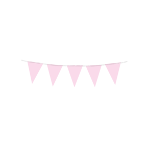 Mini vlaggenlijn baby roze 3m