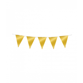 Mini vlaggenlijn folie goud 3m