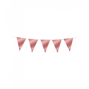 Mini vlaggenlijn folie rose goud 3m