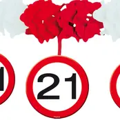 21 jaar verkeersbord slinger