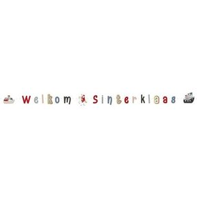 Welkom Sinterklaas letterslinger 285cm