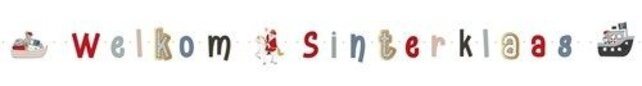 Welkom Sinterklaas letterslinger 285cm