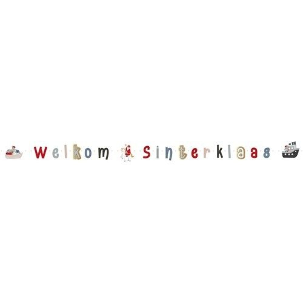Welkom Sinterklaas letterslinger 285cm
