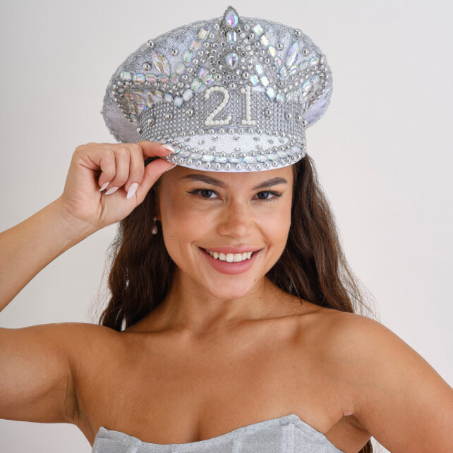 Pailletten hoed 21 jaar