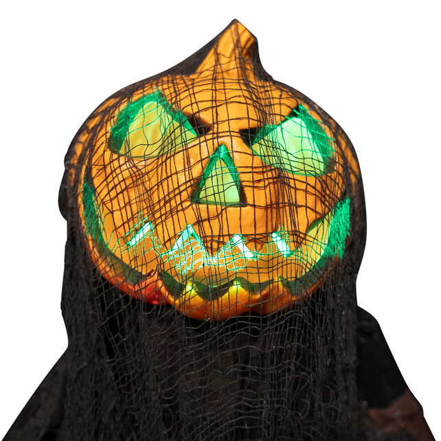 Animatronic hanging pumpkin