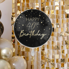 Happy 40th Birthday folieballon 45cm