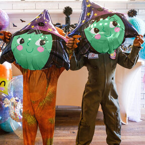 Halloween heks helium folieballon 48cm