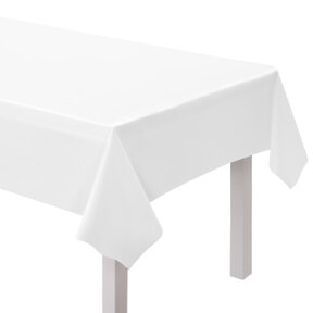Plastic tafelkleed wit 137x274cm