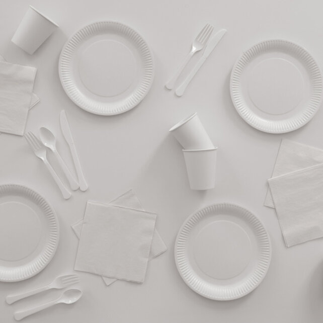 Papieren servetten wit 20 stuks 33x33cm