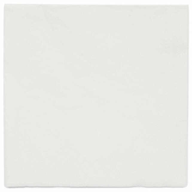 Papieren servetten wit 20 stuks 33x33cm