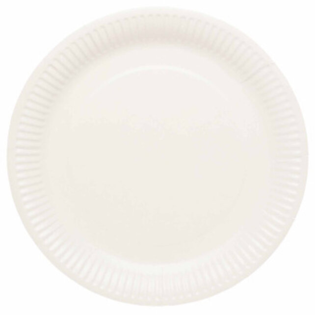 Papieren borden wit 23cm 8 stuks