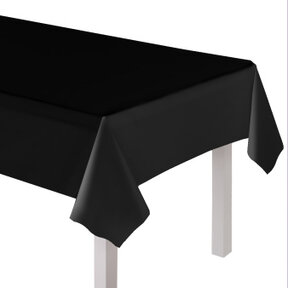 Plastic tafelkleed zwart 137x274cm