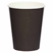 Papieren bekers zwart 8 stuks