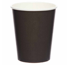 Papieren bekers zwart 8 stuks